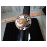 STERLING SILVER RING W/ SHELL -- SZ 8