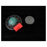 STERLING SILVER PIN W/ TURQUOIS STONE