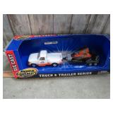 1:43 DIECAST FORD TRUCK, TRAILER & SPRINT CAR