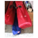 2-- FOLDING CHAIRS & 2-  BEACH UMBRELLAS