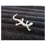 STERLING SILVER LIZARD PIN