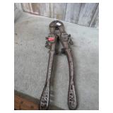 OLD BOLT CUTTER -- JAWS DAMAGED
