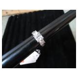 STERLING SILVER RING W/ STONE -- SZ 7 - 4.23g