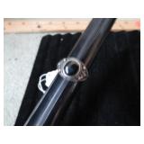 STERLING SILVER RING W/ STONE -- SZ 8 - 8.49g