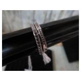 2-- STERLING SILVER RINGS W/ STONES --SZ 7 - 3.39g