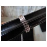 STERLING SILVER RING W/ STONES --SZ 10 1/2 - 2.61g