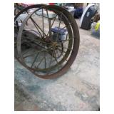 2-- VINTAGE 36" FARM WAGON WHEELS