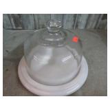 COVERED MARBLE CHEESE PLATTER