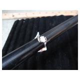 STERLING SILVER RING W/ STONE -- SZ 5 - 2.42g