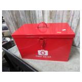 METAL FIRST AID BOX -- EMPTY