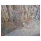 BOWL & CRYSTAL VASE