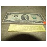 1976 BICENTENNIAL $2 BILL