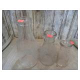 3-- VINTAGE STORE MILK BOTTLES