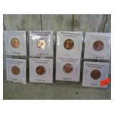 8-- UNCIRCULATED LINCOLN CENTS