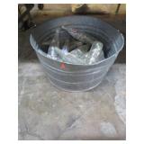 GALVANIZED WASH TUB & PEPSI COLA BOTTLES