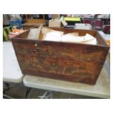VINTAGE WOODEN CRATE W/ 1900