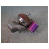 ANTIQUE CLIP ON PIN CUSHION & THREAD HOLDER