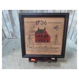 ANTIQUE NEEDLE POINT ART DATED 1736