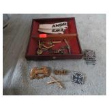 VINTAGE MILITARY INSIGNIAS, PINS, ETC