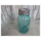 BLUE / GREEN ZINC TOP BALL MASON JAR