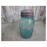 BLUE / GREEN ZINC TOP BALL MASON JAR