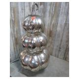 ILLUMIATED MERCURY GLASS PUMPKIN DECOR