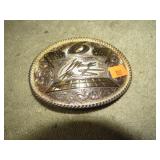 SILVERPLATE MARK MARTIN BELT BUCKLE