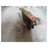 VINTAGE DOOR LOCK W/ GLASS KNOBS