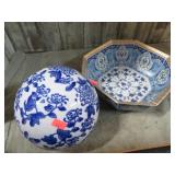 POTTERY BALL & BOWL