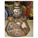 ORIENTAL POTTERY JARS & BOWL