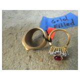 2 RINGS -- GOLD FILLED