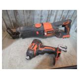 RIDGID 18V SAWZALL & IMPACT DRIVER -- TOOLS ONLY