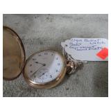 ELGIN GOLD PLATED POCKET WATCH -- RUNS