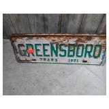1971 BREENSBORO TAG
