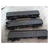3-- 'H O' MODEL TRAIN PULLMAN CARS