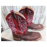 JUSTIN ALLIGATOR COWBOY BOOTS -- 9 1/2 D