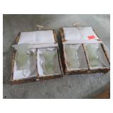 4-- JADE CANDLE HOLDERS