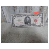 1963 SERIES $5 RED SEAL NOTE