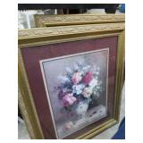 2-- WALL DECOR FLOWER PRINTS
