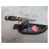 DAMASCUS KNIFE W/ SHEATH