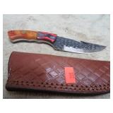 DAMASCUS KNIFE W/ SHEATH