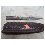 DAMASCUS KNIFE W/ SHEATH