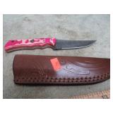 DAMASCUS KNIFE W/ SHEATH