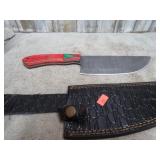 DAMASCUS BLADE KNIFE W/ SHEATH
