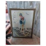 VINTAGE ORIENTAL PAINTING ON SILK