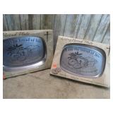 2-- ALUMINUM LIVING BREAD PLATES