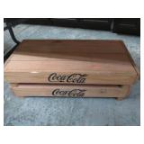 2-- WOODEN COCA COLA STANDS