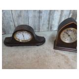 2-- VINTAGE MINITURE MANTLE CLOCKS -- NOT RUNNING