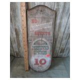WOODEN 'NO UNREGISTERED GUESTS' SIGN