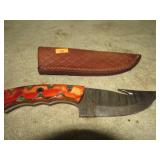 DAMASCUS BLADE SKINNING KNIFE